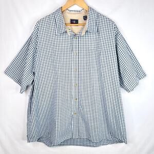 Wrangler Blue Plaid Button Down Shirt 3XL